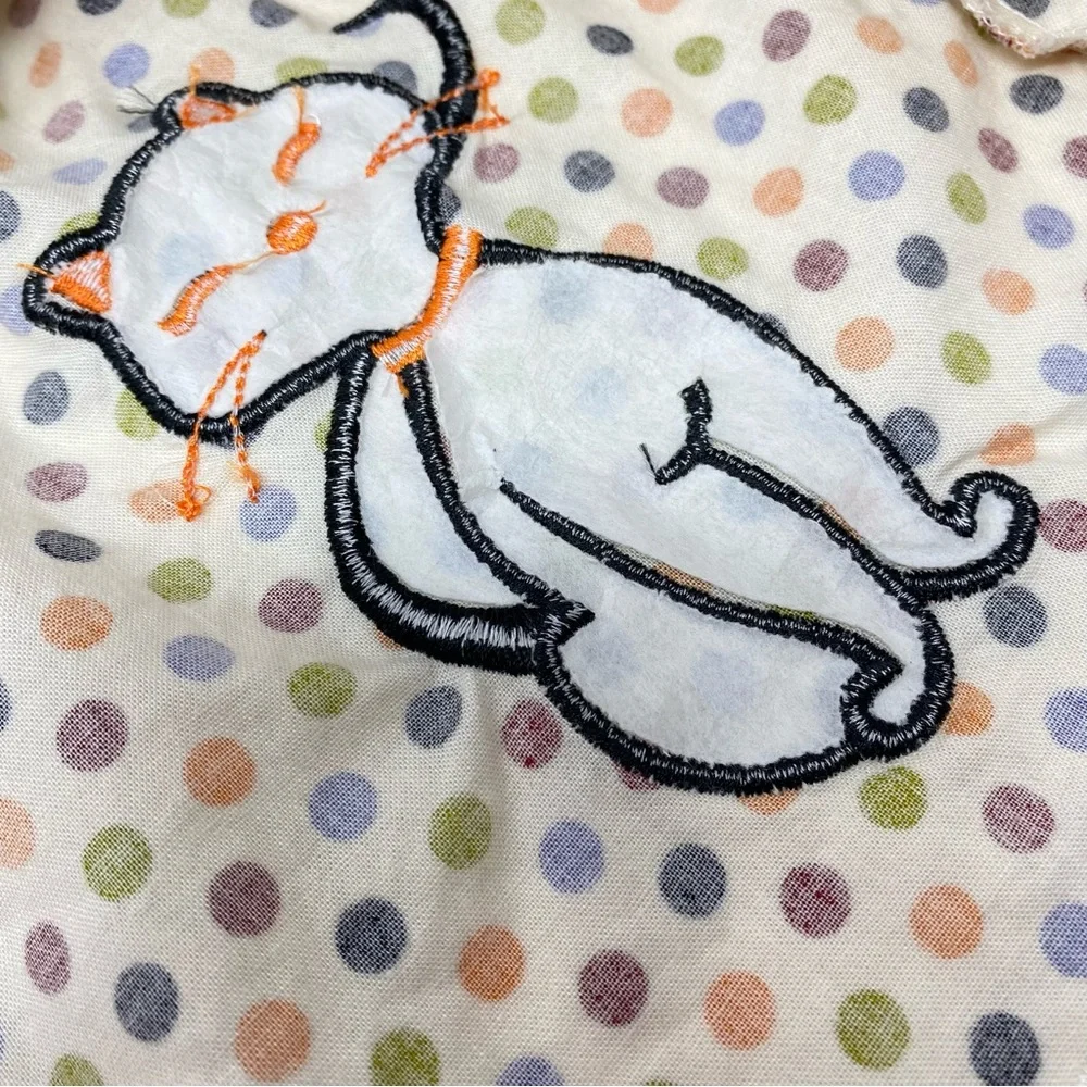 Lolly Wolly Dress Polka Dot Black Cat Halloween 3T